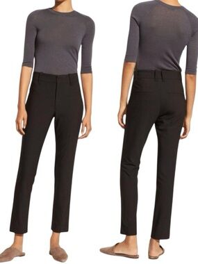 VINCE High Rise Cigarette Black Trouser Pants